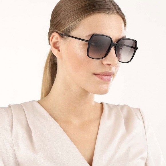NWT Square Gucci GG0544S 001 Black Gradient Sunglasses